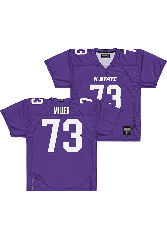 Ollie Miller Mens PURPLE K-State Wildcats NIL Football Jersey