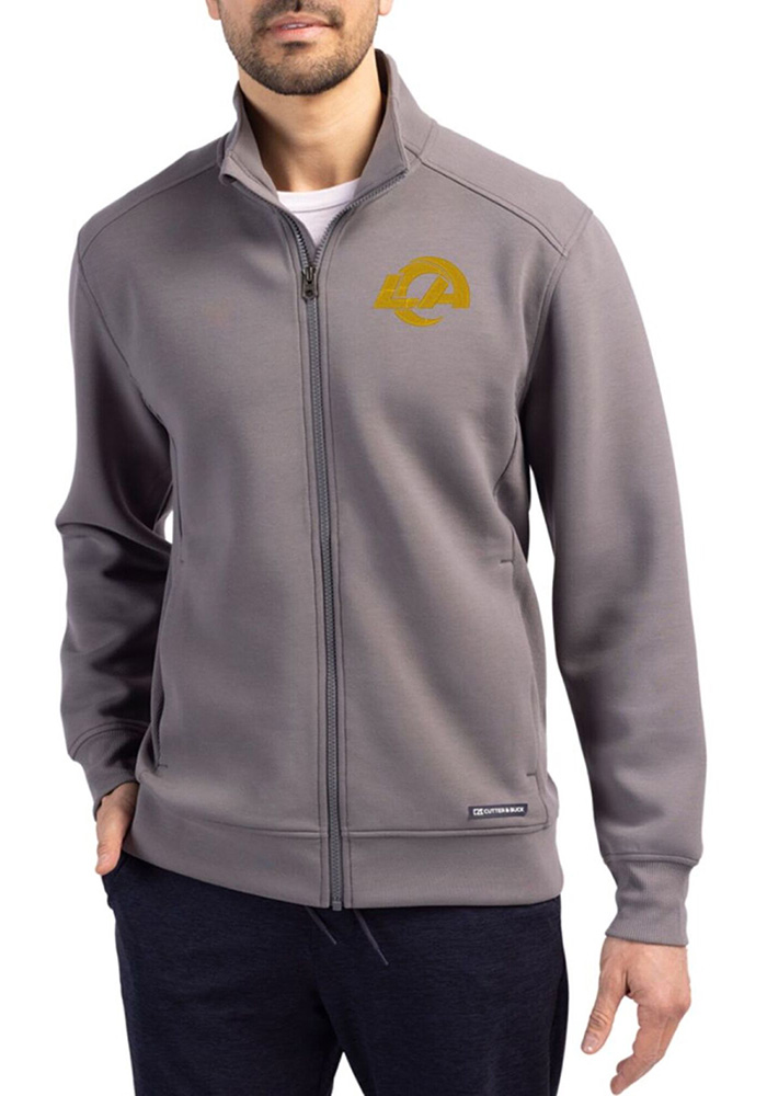 Cutter and Buck Los Angeles Rams Mens GRAPHITE Roam Zip - 4762334