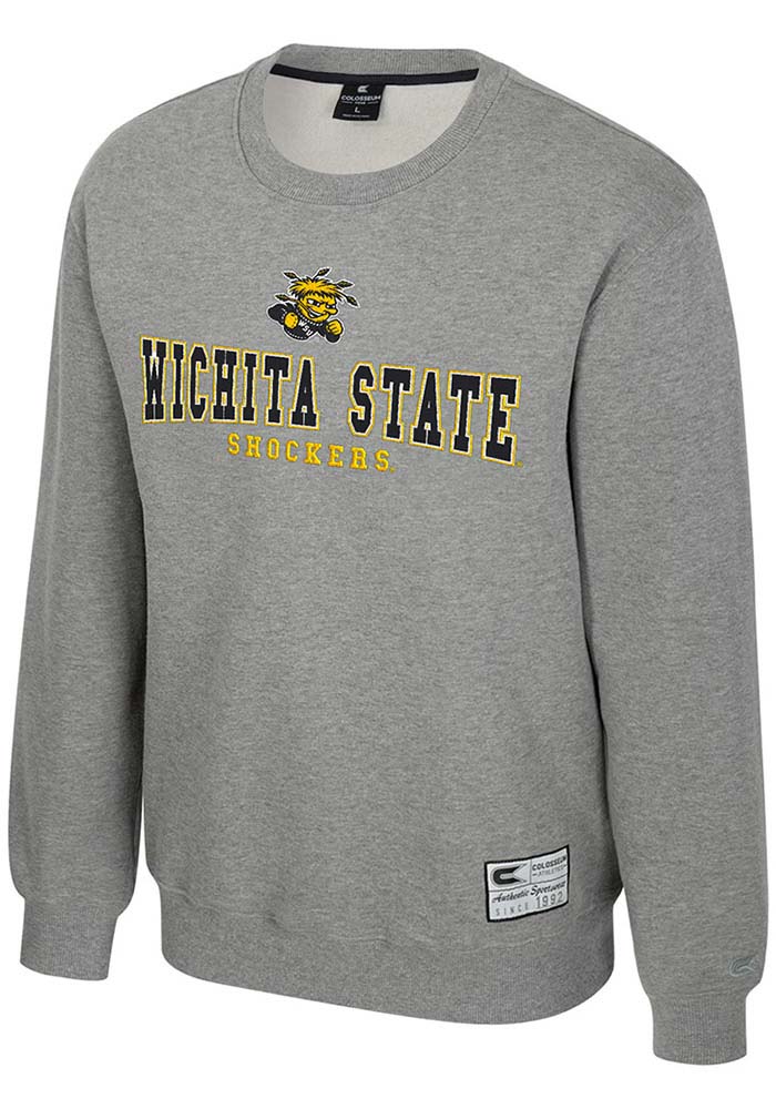 Colosseum Wichita State Shockers Mens ATHLETICGREY Yes Chef Crew