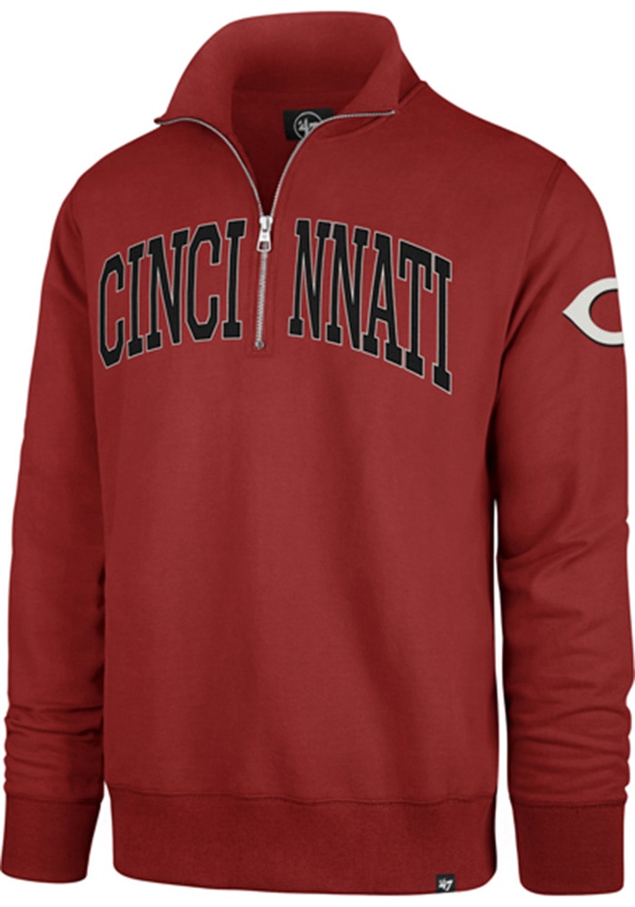 47 Cincinnati Reds Mens Red Striker Design Pullover Red Striker