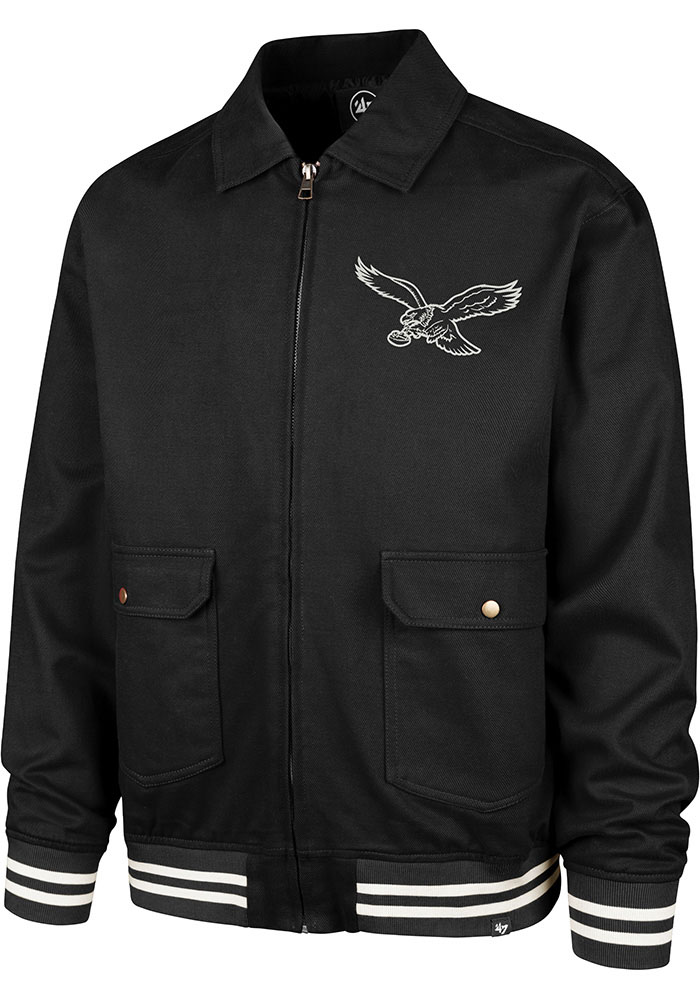 47 Philadelphia Eagles Mens BLACK Retro Golden Age Diamond