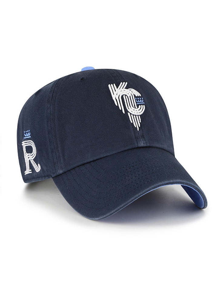47 Kansas City Royals NAVY City Connect Clean Up Adjustable Hat