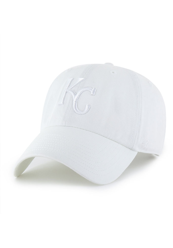 47 Kansas City Royals White Tonal Logo Clean Up Adjustable Hat