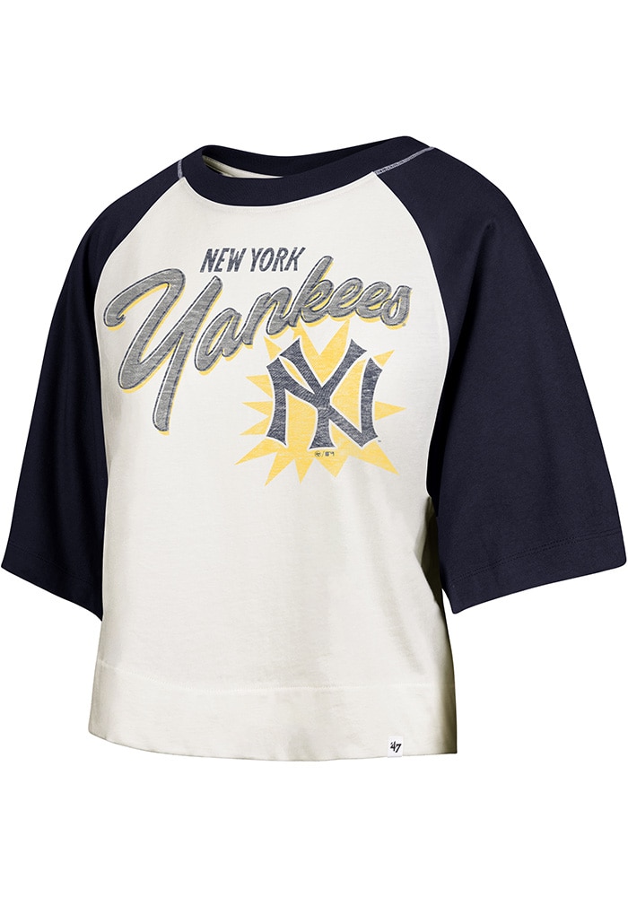 47 New York Yankees Womens SAND Flare Raglan T-Shirt - 48022637