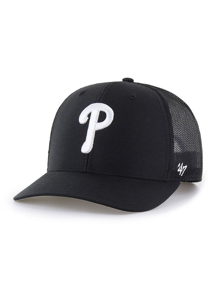 47 Philadelphia Phillies BLACK White Logo Trucker Adjustable  display picture 1