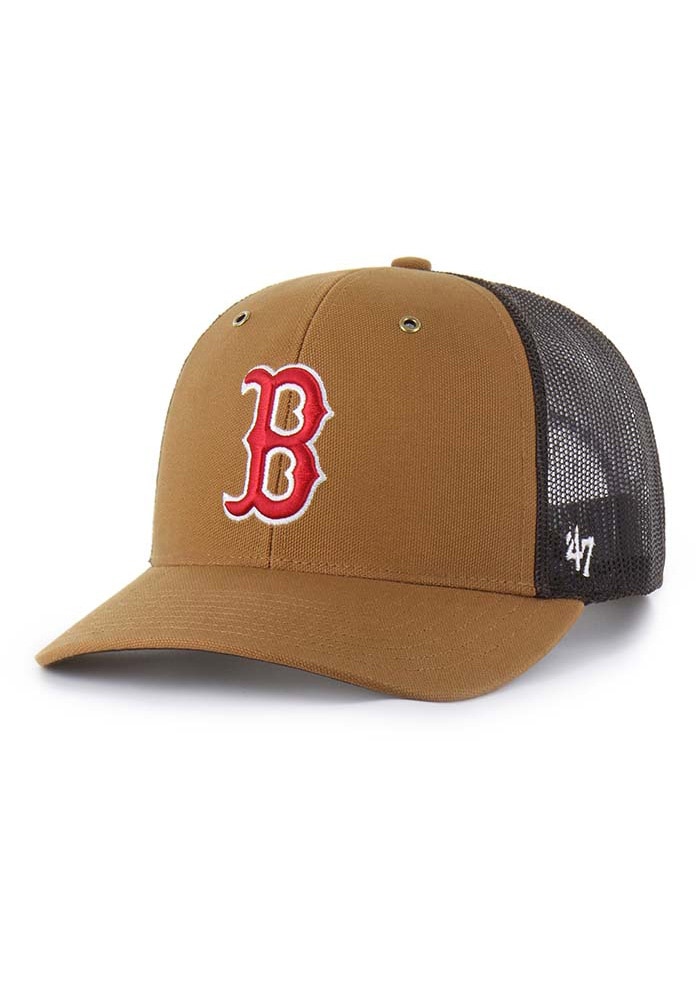 47 Boston Red Sox BROWN Carhartt Trucker Adjustable Hat - 48024381