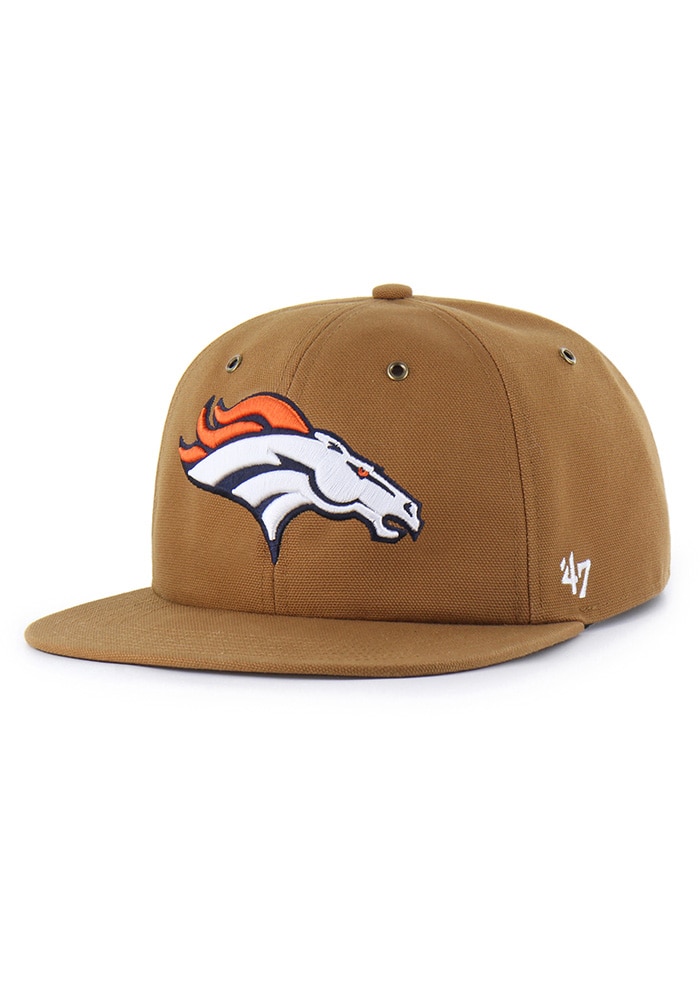 Denver Broncos 47 BROWN Carhartt Captain RL Snapback Hat - 48026371