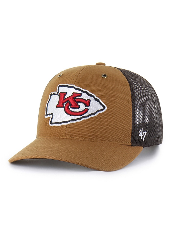 47 Kansas City Chiefs BROWN Carhartt Trucker Adjustable Hat - 48026399