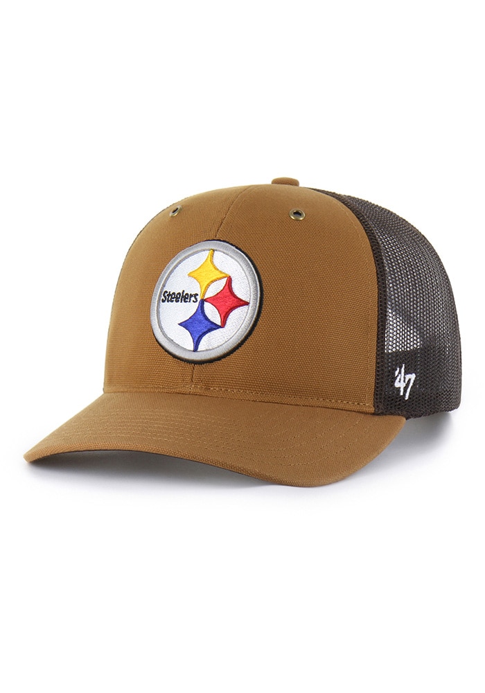 47 Pittsburgh Steelers BROWN Carhartt Trucker Adjustable Hat