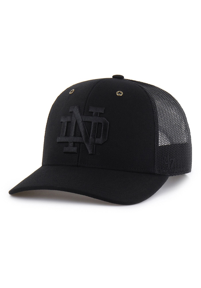 47 Notre Dame Fighting Irish BLACK Carhartt Trucker Adjustable Hat