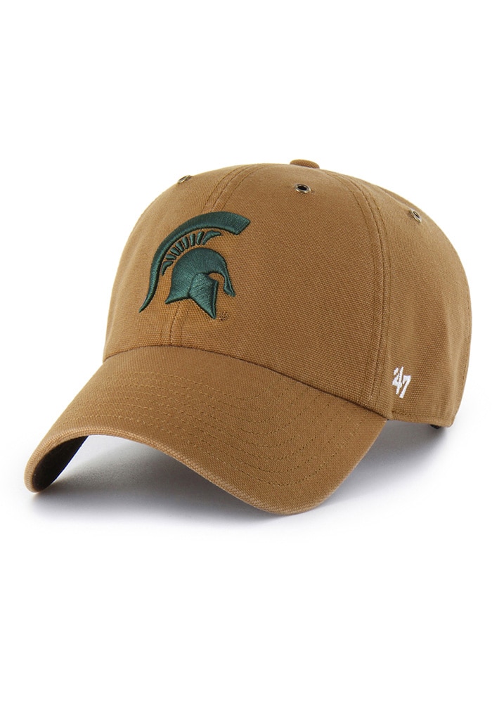 47 Michigan State Spartans BROWN Carhartt Clean Up Adjustable Hat
