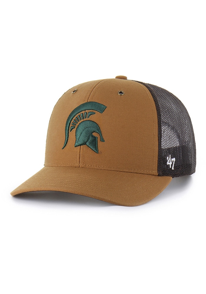 47 Michigan State Spartans BROWN Carhartt Trucker Adjustable Hat