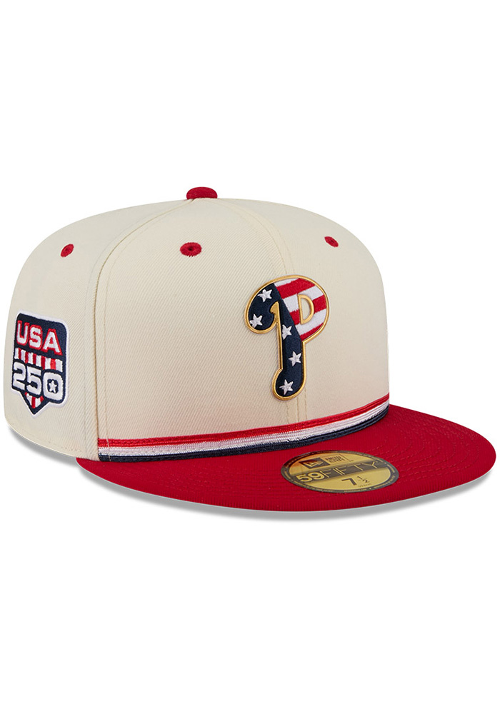 Philadelphia Phillies Mens 2026 4th of July 59FIFTY CREAM New Era