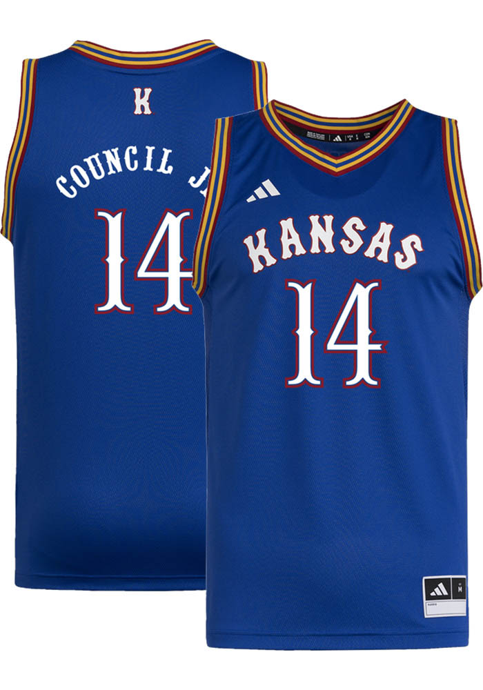 Melvin Council Jr. Kansas Jayhawks ROYAL NIL Name And Number
