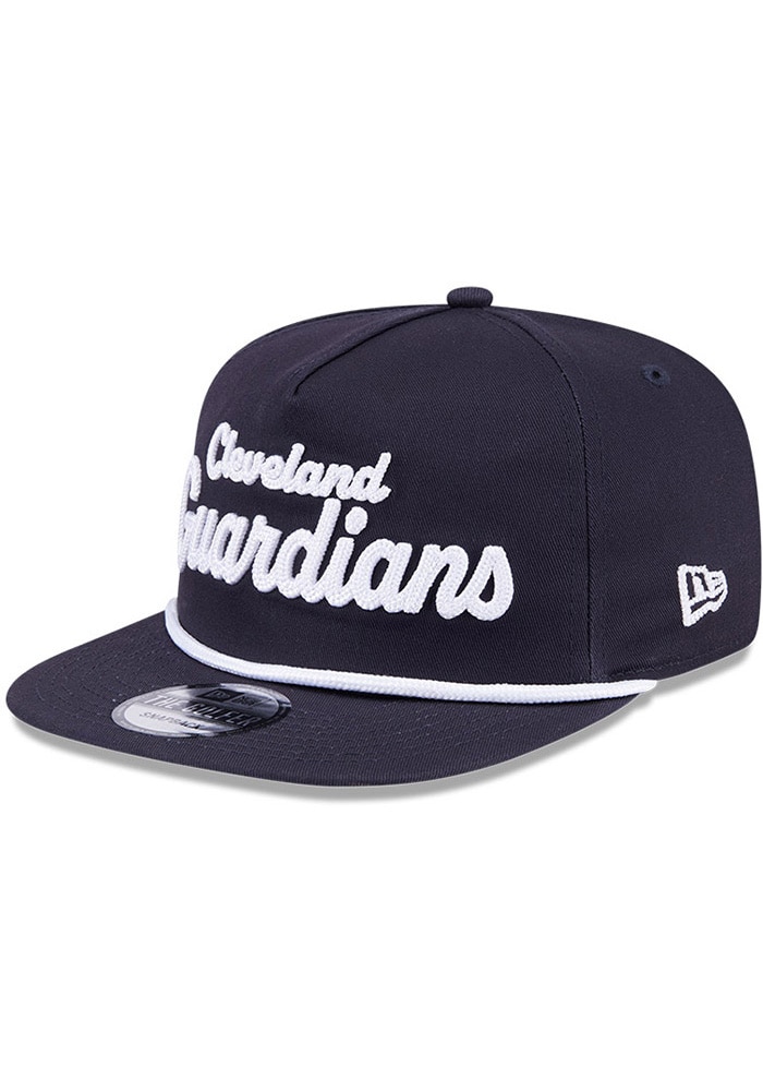 Cleveland Guardians New Era NAVY Team Text Golfer Snapback Hat