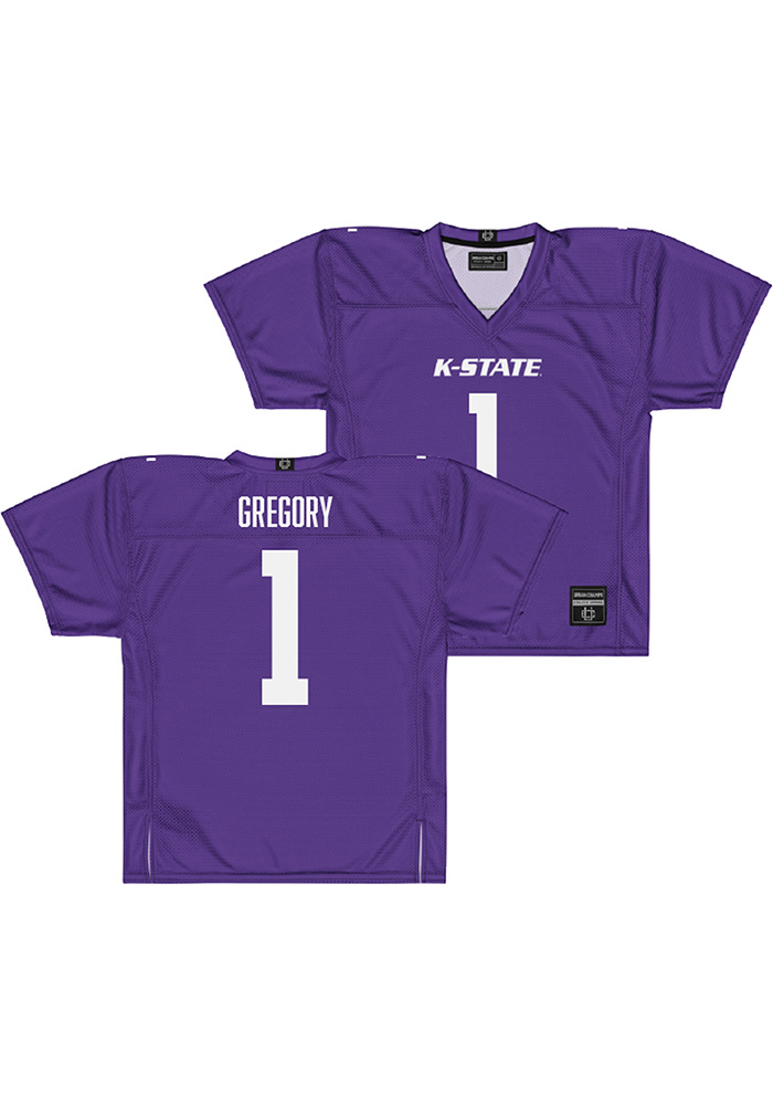 Wendell Gregory Mens PURPLE K-State Wildcats NIL Football Jersey