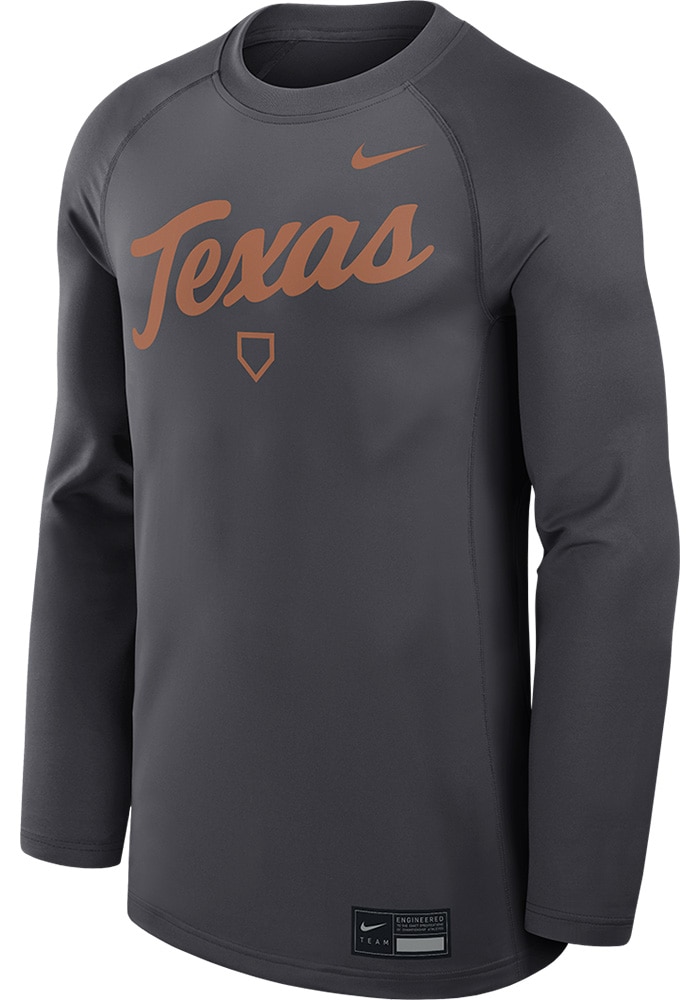 Nike Texas Longhorns ANTHRACITE Dugout Game Time Baseball Long