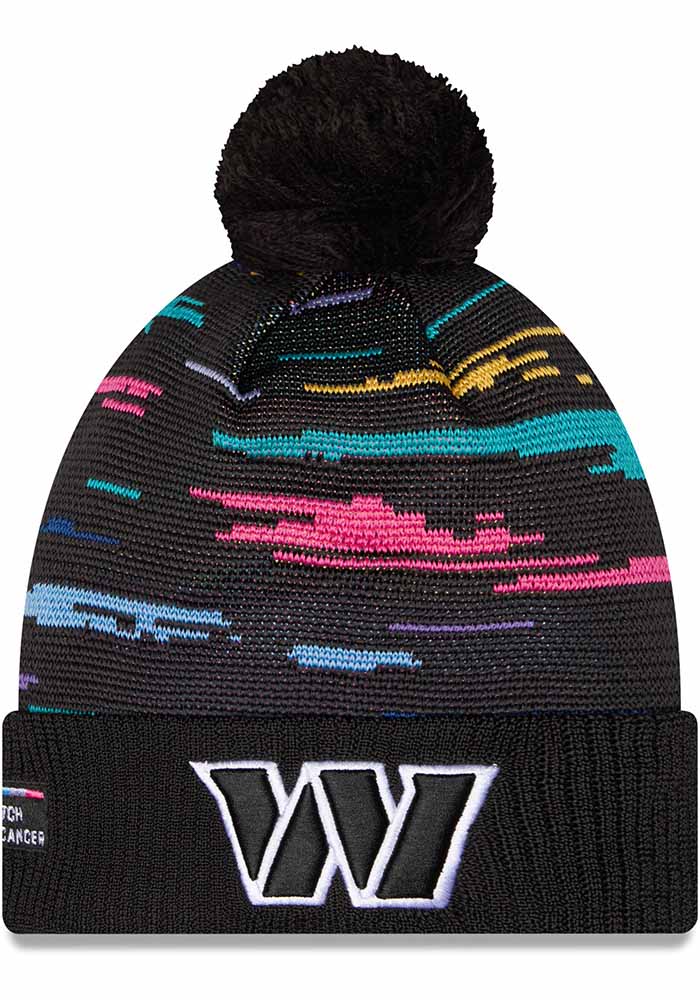 Washington Commanders New Era BLACK 2026 Crucial Catch Cuff Pom