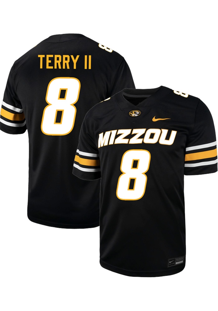 Shaun Terry ll Missouri Tigers BLACK Football NIL Jersey - 5097440