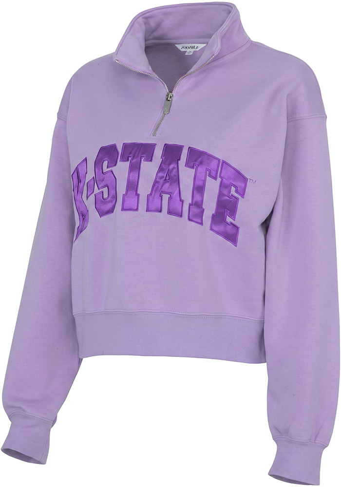 Womens LAVENDER Wildcats K-State Wildcats Sport Fleece Long Sleeve