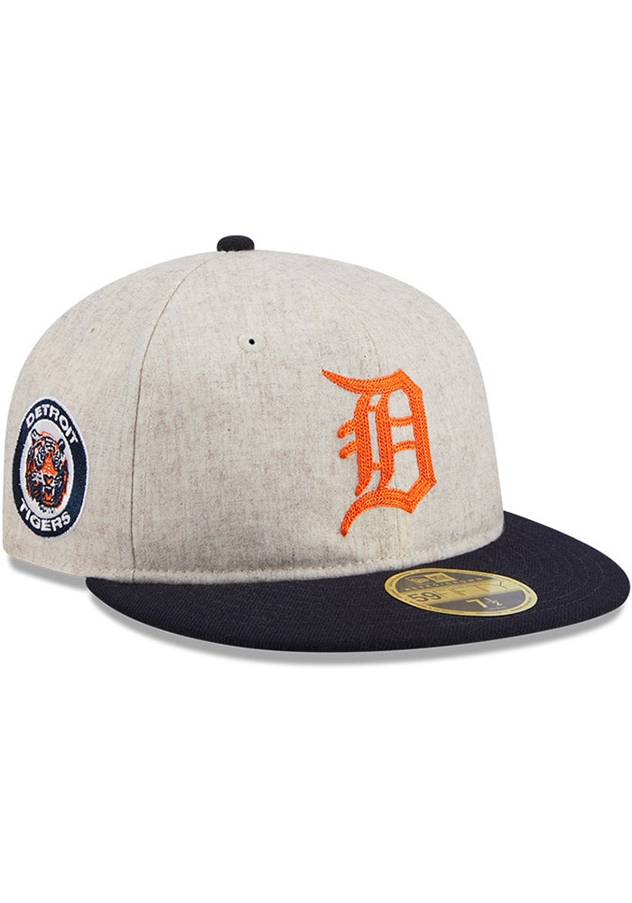 Detroit Tigers Mens Melton Wool 59FIFTY NATURAL New Era Fitted Hat