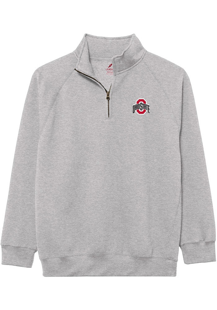 League Ohio State Buckeyes Mens GREY HEATHER Essentials Embroidery