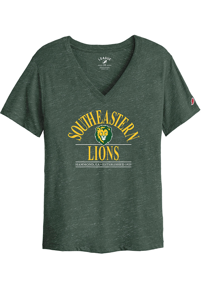 League Southeastern Louisiana Lions Womens GREEN Intramural V T