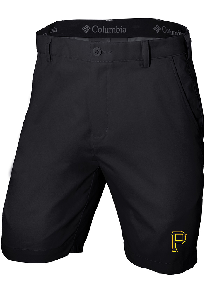 Pittsburgh Pirates Mens Columbia BLACK Lie Angle Shorts - 5478131