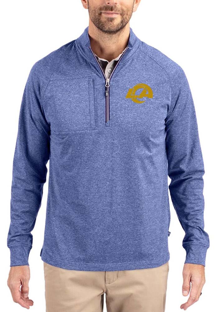 Los Angeles Rams Mens NAVY Adapt Eco Knit Big and Tall Pullover