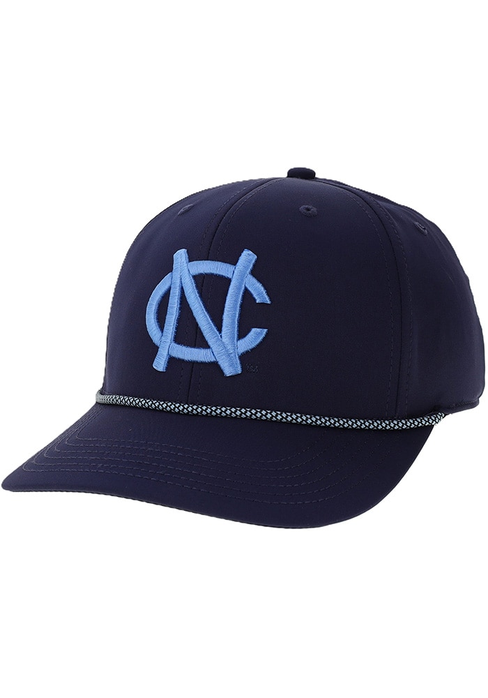 North Carolina Tar Heels NAVY Rope Vault Logo Back Nine Adjustable