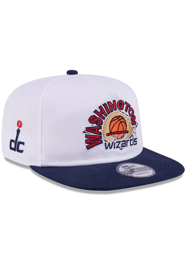 Washington Wizards New Era White Hardwood Classic Golfer Snapback