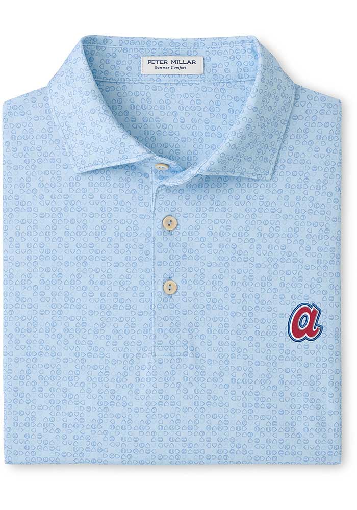 Peter Millar Atlanta Braves Mens Bases Loaded LIGHT BLUE Short
