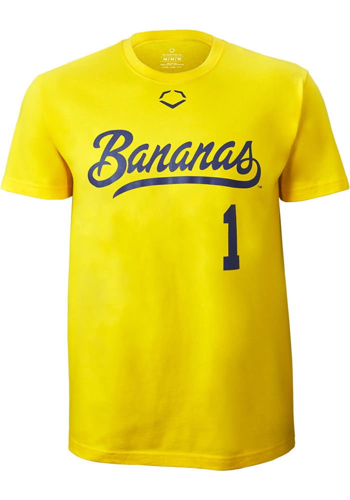 Savannah Bananas YELLOW EvoShield Short Sleeve T Shirt - 56347331