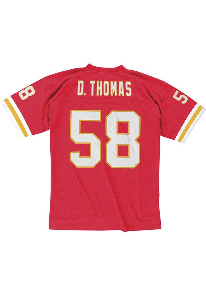 90s NFL チーフス ゲームシャツ 48サイズ デリックトーマス #58 90s Vintage Derrick Thomas #58 Kansas City Chiefs Logo 7 Jersey T