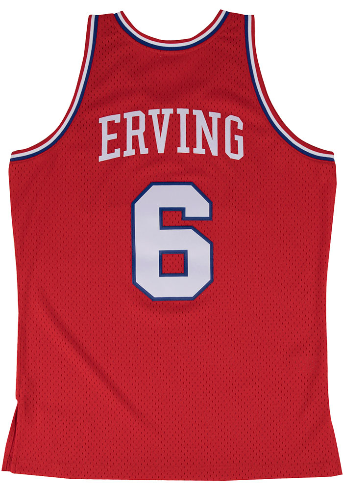 Julius Erving Philadelphia 76ers Red 82-83 Road Jersey - 56500835
