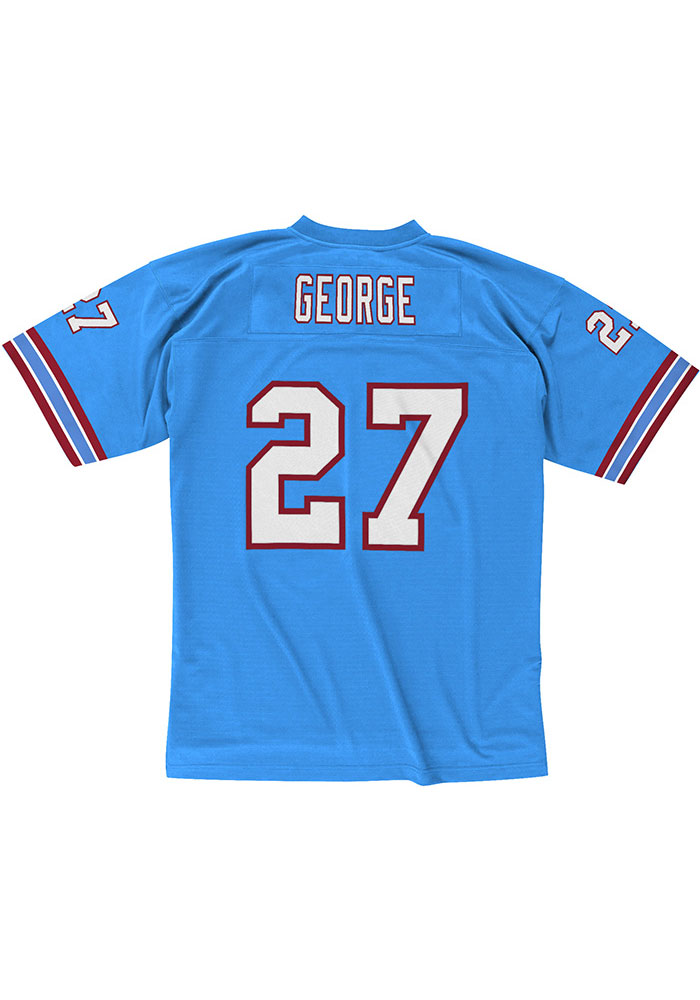 Houston Oilers Eddie George Mitchell and Ness LIGHT BLUE 1997