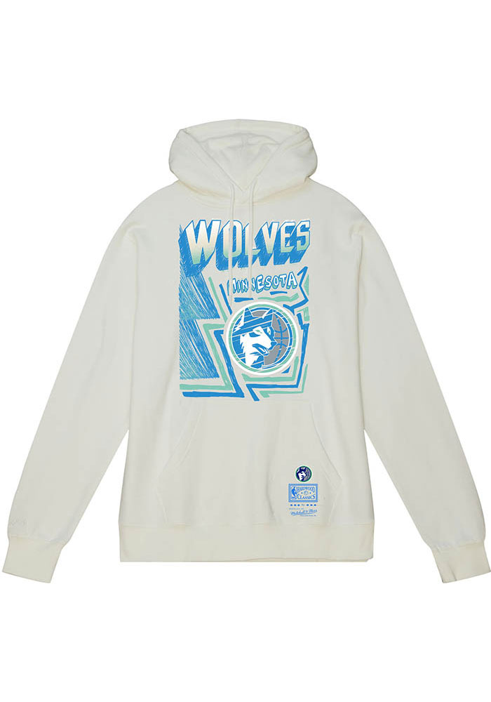 Mitchell and Ness Minnesota Timberwolves Mens CREAM SIDEWALK