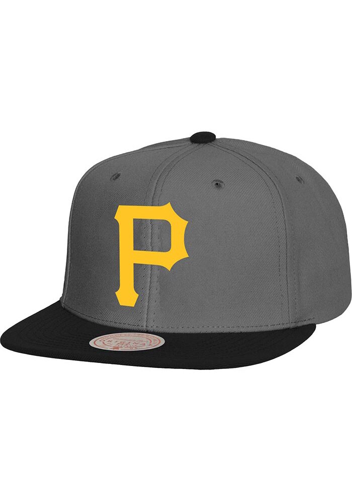 Pittsburgh Pirates Mitchell and Ness GREY Storm Front Snapback Hat