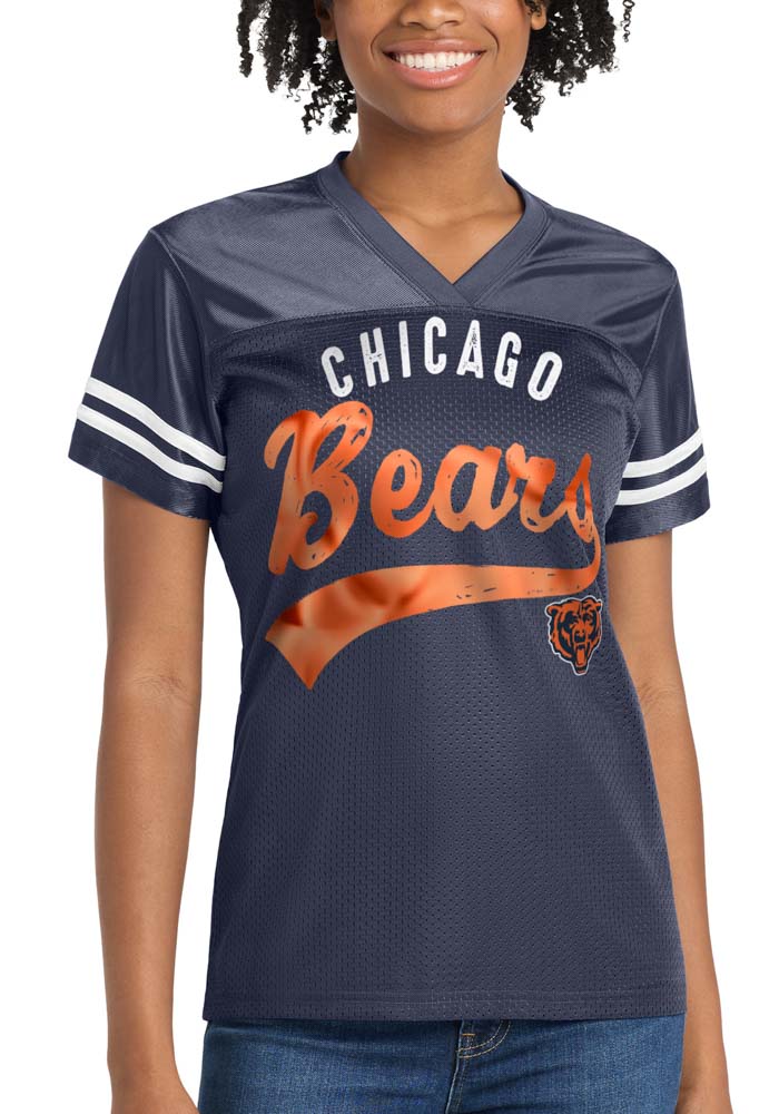 Chicago Bears Womens NAVY First Team Fashion Football Jersey - 5709828