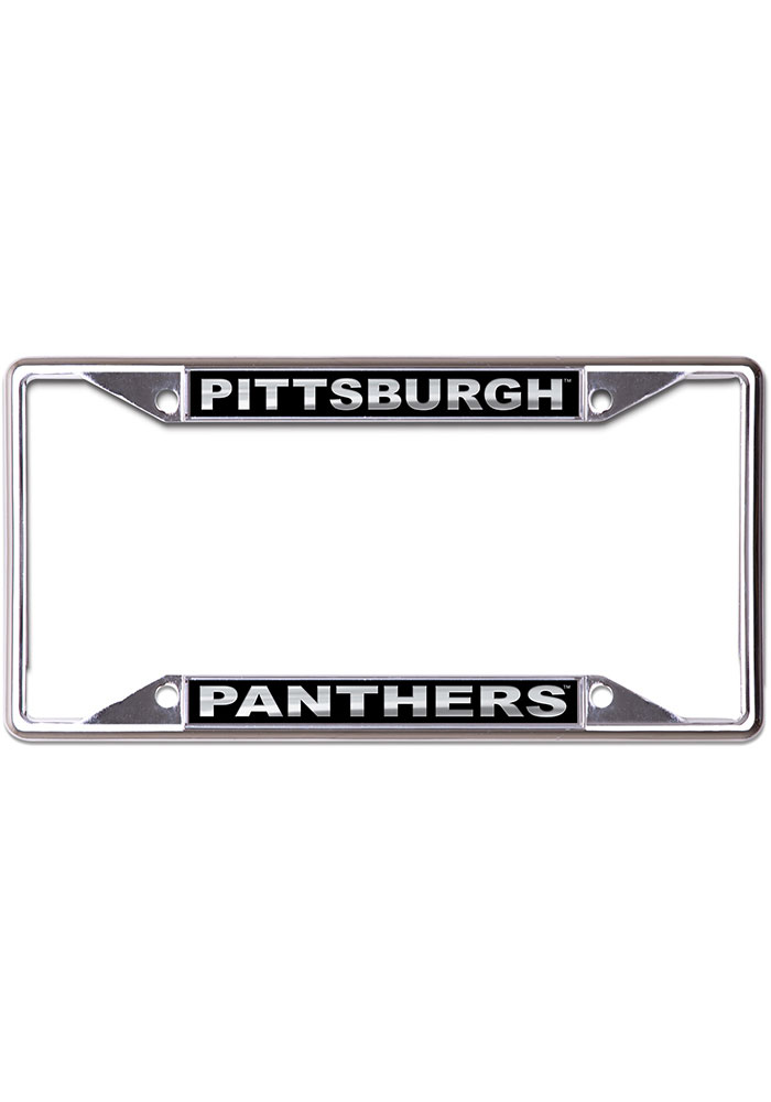Pitt Panthers Black and Silver License Plate Frame - Silver