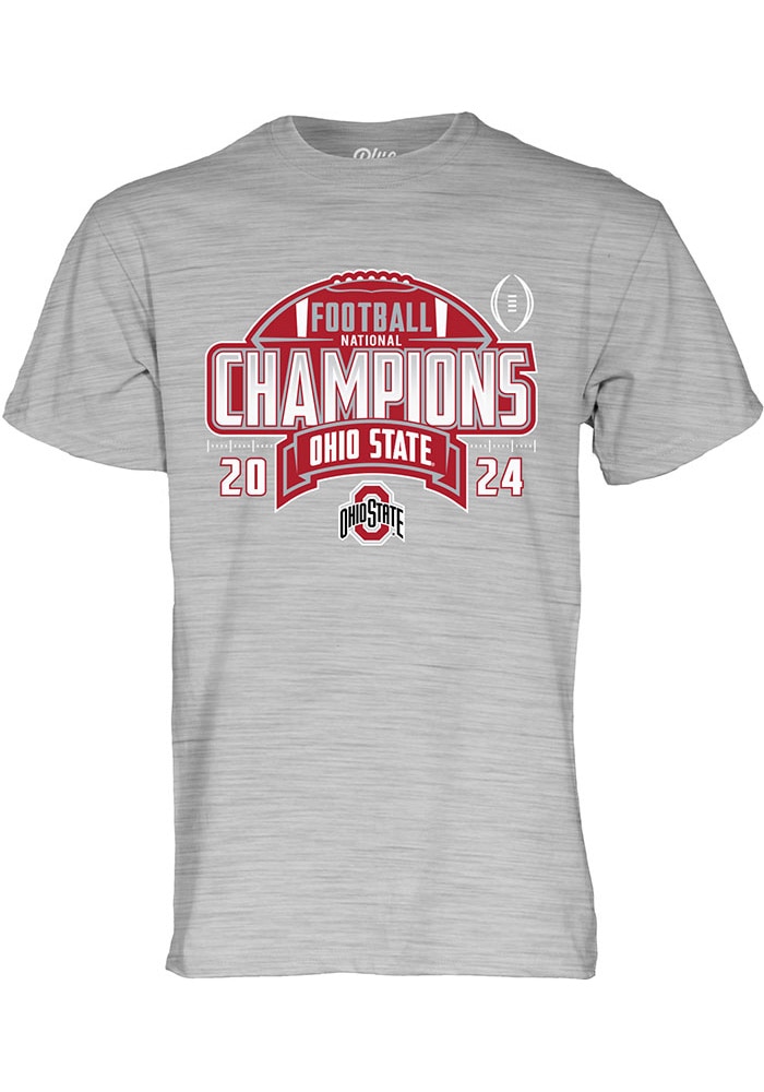 Blue 84 Ohio State Buckeyes GREY 2024 Football National Champions