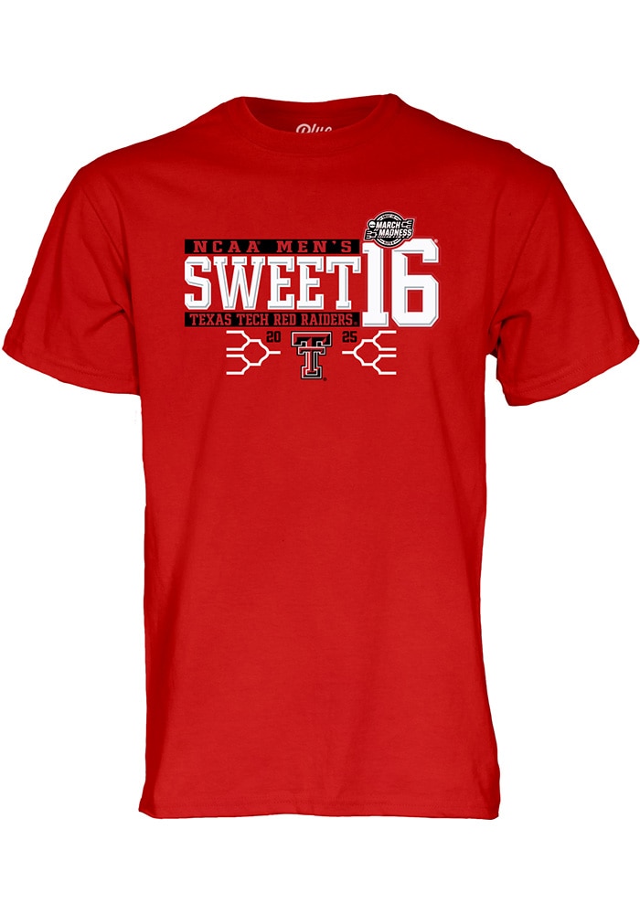 Blue 84 Texas Tech Red Raiders RED MBB Sweet 16 2025 Short Sleeve