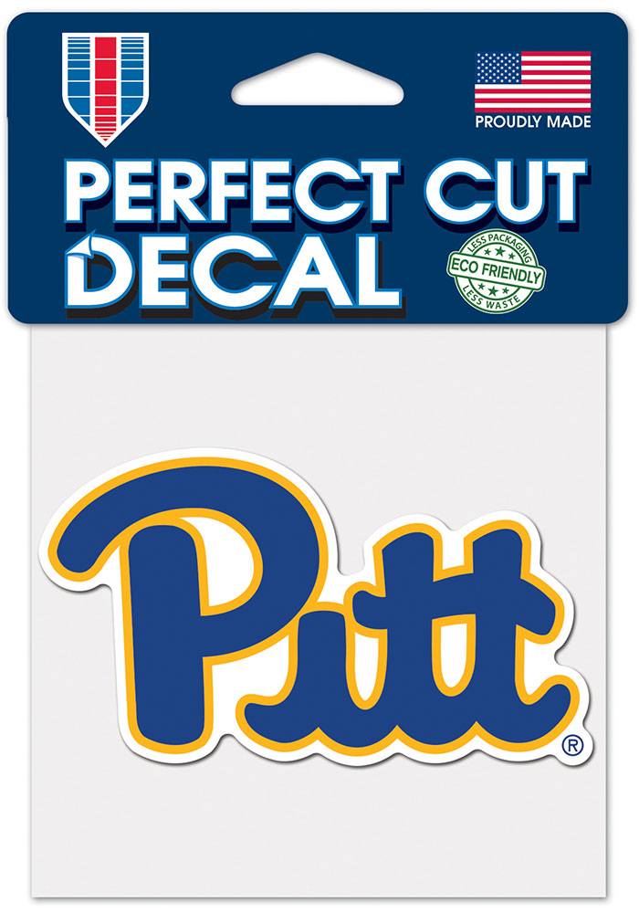 Pitt Panthers 4x4 Auto Decal - Blue