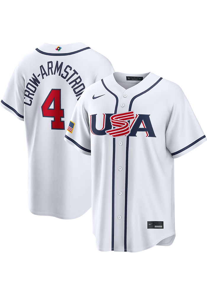 Pete Crow-Armstrong USA Mens White World Baseball Classic Limited