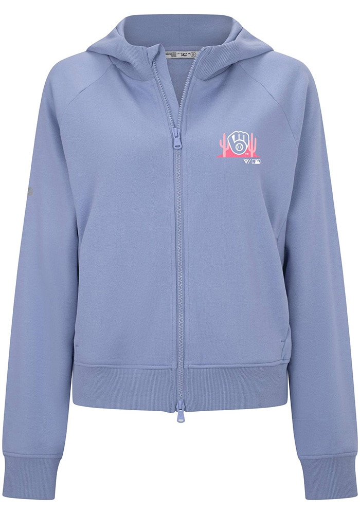 Milwaukee Brewers Levelwear Womens BLUEHEATHER Judd Bold Panoramic