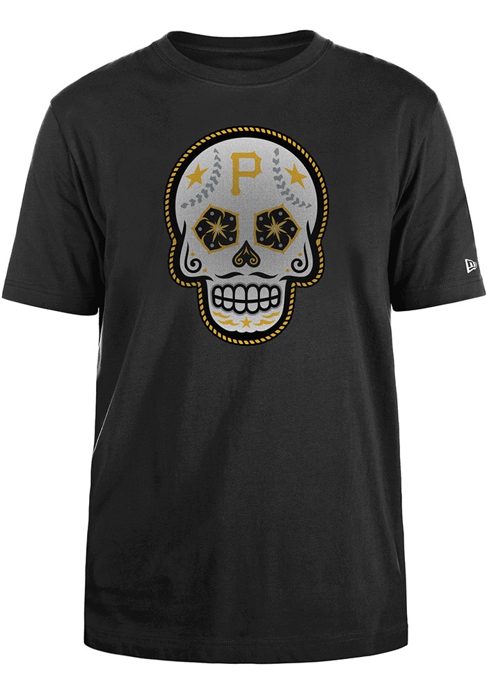 New Era Pittsburgh Pirates BLACK Sugar Skull Short Sleeve T Shirt