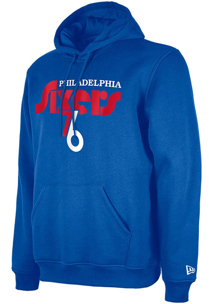 New Era Philadelphia 76ers Mens BLUE City Edition Hoodie - 590002892