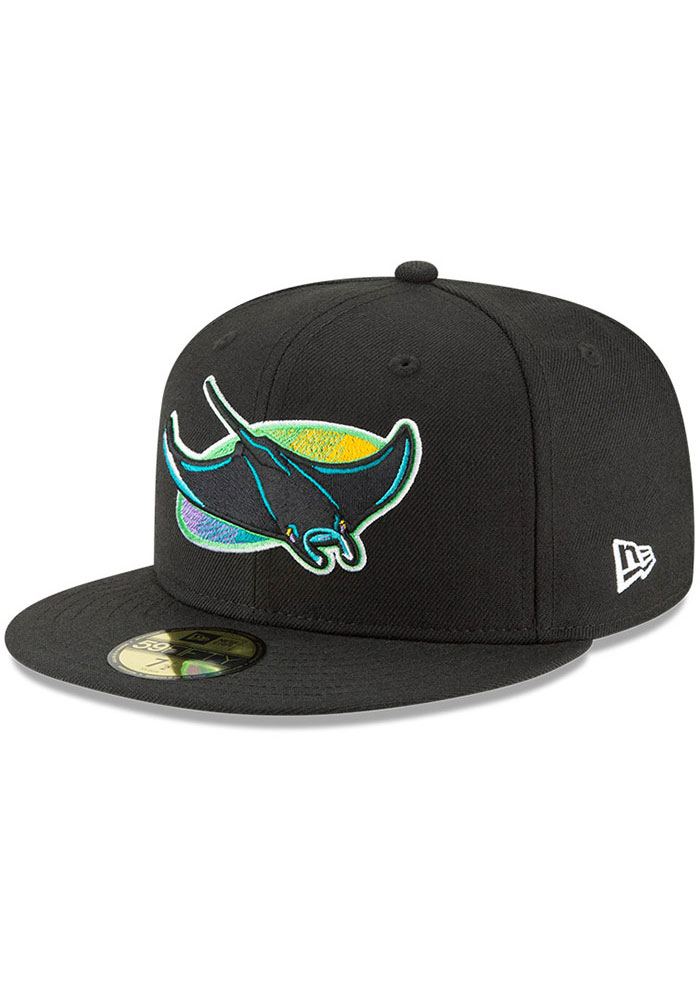 Tampa Bay Rays Mens Cooperstown 59FIFTY BLACK New Era Fitted Hat