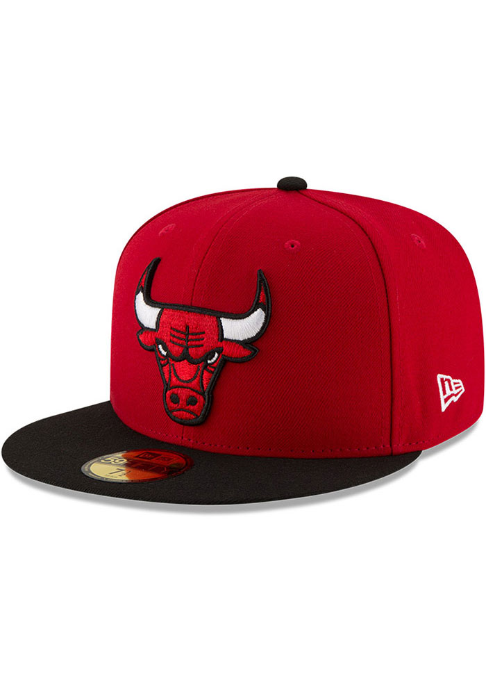 Chicago Bulls Mens 2T 59FIFTY Red New Era Fitted Hat - 59004774