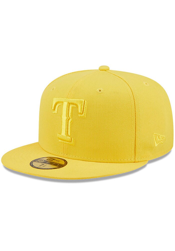 Texas Rangers Mens Color Pack 59FIFTY YELLOW New Era Fitted Hat